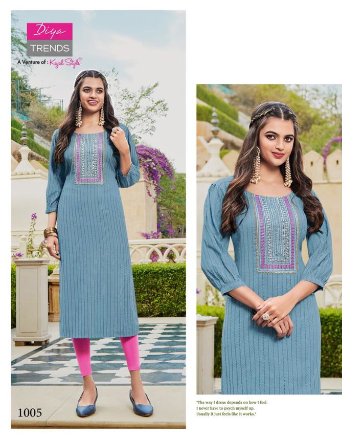 Eternal Vol 1 By Diya Trends Regular Wear Wholesale Designer Kurtis